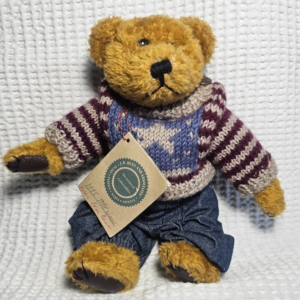 Vintage J.B. Bean and Associates - Boyds Bear Plush Eddie Bean Bauer Bear